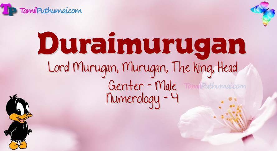 Duraimurugan-babyname-meaning