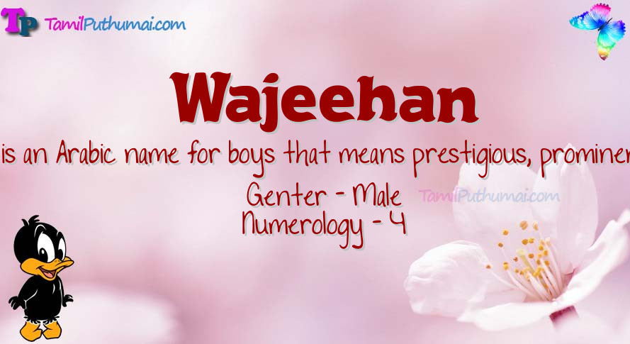 Wajeehan-babyname-meaning